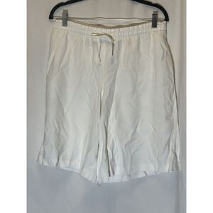 Alfani Alfatech Men's Drawstring Lounge Pajama Sleep Shorts, White, size‎ L